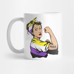 non-binary pride mom lgbt awaness Mug